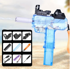 Uzi Electric Burst Water Gun Children's Powerful Water Gun Toy Fully Automatic Range Long Spray Outdoor Toy Water Gun