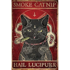 Funny Cat Metal Tin Sign