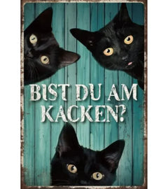 Funny Cat Metal Tin Sign